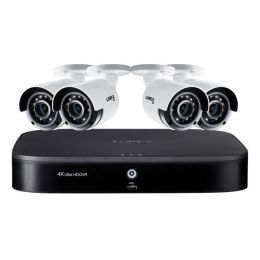 Lorex 4k Ultra Hd 8-channel Security System With 2 Tb Dvr And Four 4k Ultra Hd Color Night Vision Bullet Cameras With Smart Home Voice Control