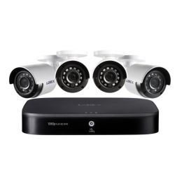 Lorex DP181-42NAE 1080p Full HD 8-Channel Security System with 1 TB DVR and Four 1080p Night Vision Bullet Cameras with Smart Home Voice Control