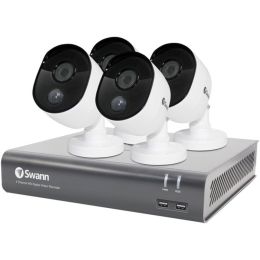 Swann SWDVK-445804V-US 4-Channel 1080p 1TB DVR with 4 Cameras and Google Assistant