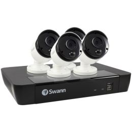 Swann SWNVK-875804-US 8-Channel 5-Megapixel NVR with 2TB HD and 4 True Detect Bullet Cameras with Audio