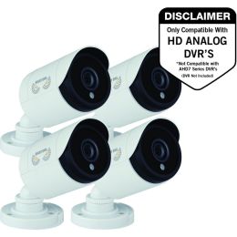 Night Owl CM-HDA10W-BU 2 Megapixel Surveillance Camera - 4 Pack - Bullet - 100 ft Night Vision - 1920 x 1080 - Ceiling Mount, Wall Mount